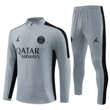 Paris Saint Germain PSG Træningssæt 2023-24 - 1-4 Zip Grå