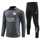Paris Saint Germain PSG Træningssæt Børn 2023-24 - 1-4 Zip Grå