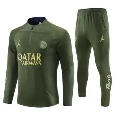 Paris Saint Germain PSG Træningssæt Børn 2023-24 - 1-4 Zip Grøn