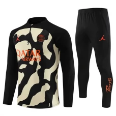 Paris Saint Germain PSG Træningssæt Børn 2023-24 - 1-4 Zip Gul Camouflage