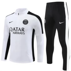 Paris Saint Germain PSG Træningssæt Børn 2023-24 - 1-4 Zip Hvid