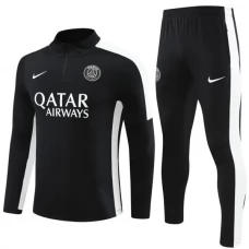 Paris Saint Germain PSG Træningssæt Børn 2023-24 - 1-4 Zip Sort