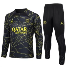 Paris Saint Germain PSG Træningssæt Børn 2023-24 - 1-4 Zip Sort