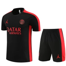 Paris Saint Germain PSG Træningstrøje Sæt Børn 2023-24 - Shorts Sort Rød