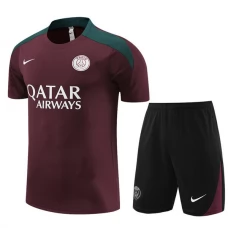 Paris Saint Germain PSG Træningstrøje Sæt Børn 2024-25 - Shorts Dark Rød