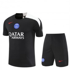 Paris Saint Germain Trænings T-shirt Sæt Børn 2025-26 - Shorts Sort