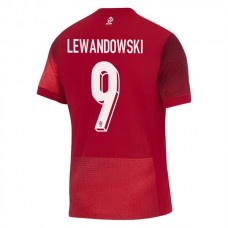 Polen EM 2024 Lewandowski 9 Udebanetrøje Fodboldsæt