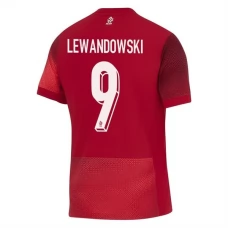 Polen EM 2024 Lewandowski 9 Udebanetrøje Fodboldsæt