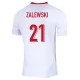 Polen EM 2024 Zalewski 21 Hjemmebanetrøje Fodboldsæt