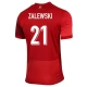 Polen EM 2024 Zalewski 21 Udebanetrøje Fodboldsæt