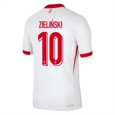 Polen EM 2024 Zieliński 10 Hjemmebanetrøje Fodboldsæt