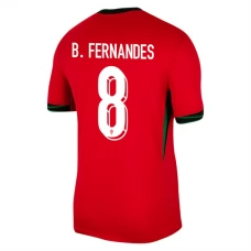 Portugal EM 2024 B.Fernandes 8 Hjemmebanetrøje Fodboldsæt