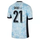 Portugal EM 2024 Diogo J. 21 Udebanetrøje Fodboldsæt