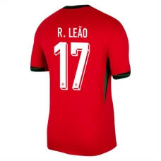 Portugal EM 2024 R.Leão 17 Hjemmebanetrøje Fodboldsæt