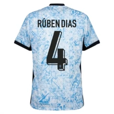 Portugal EM 2024 Rúben Dias 4 Udebanetrøje Fodboldsæt