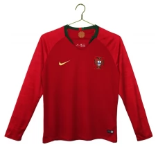 Portugal Retro Hjemmebanetrøje 2018 Langærmet