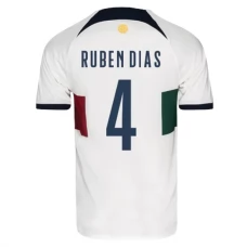 Portugal VM 2022 Rúben Dias 4 Udebanetrøje Fodboldsæt