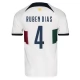 Portugal VM 2022 Rúben Dias 4 Udebanetrøje Fodboldsæt