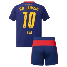 RB Leipzig Børn Xavi 10 Udebanetrøje 2025-26 Fodboldsæt