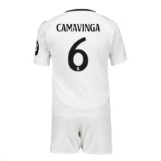 Real Madrid Børn Camavinga 6 Hjemmebanetrøje 2024-25 Fodboldsæt