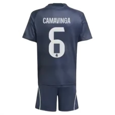 Real Madrid Børn Camavinga 6 Udebanetrøje 2025-26 Fodboldsæt