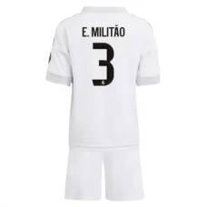 Real Madrid Børn E.Militao 3 Hjemmebanetrøje 2025-26 Fodboldsæt