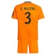 Real Madrid Børn E.Militao 3 Udebanetrøje 2024-25 Fodboldsæt