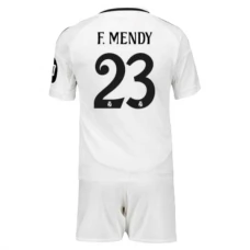 Real Madrid Børn F.Mendy 23 Hjemmebanetrøje 2024-25 Fodboldsæt