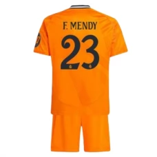 Real Madrid Børn F.Mendy 23 Udebanetrøje 2024-25 Fodboldsæt