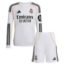Real Madrid Børn Hjemmebanetrøje 2025-26 Langærmet Fodboldsæt