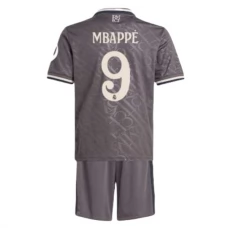 Real Madrid Børn Mbappé 9 Tredjetrøje 2024-25 Fodboldsæt