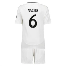 Real Madrid Børn Nacho 6 Hjemmebanetrøje 2024-25 Fodboldsæt