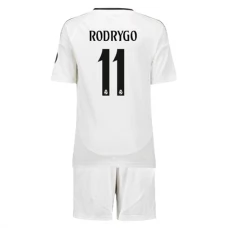 Real Madrid Børn Rodrygo 11 Hjemmebanetrøje 2024-25 Fodboldsæt