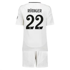 Real Madrid Børn Rüdiger 22 Hjemmebanetrøje 2024-25 Fodboldsæt