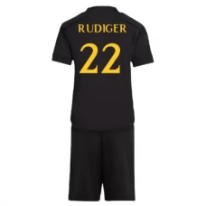 Real Madrid Børn Rüdiger 22 Tredjetrøje 2023-24 Fodboldsæt
