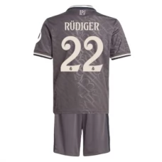 Real Madrid Børn Rüdiger 22 Tredjetrøje 2024-25 Fodboldsæt