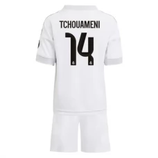 Real Madrid Børn Tchouaméni 14 Hjemmebanetrøje 2025-26 Fodboldsæt