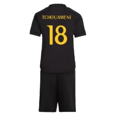 Real Madrid Børn Tchouaméni 18 Tredjetrøje 2023-24 Fodboldsæt