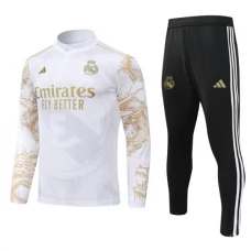 Real Madrid Børn Træningssæt 2024-25 - 1-4 Zip Dragon Gold