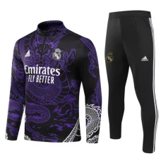 Real Madrid Børn Træningssæt 2024-25 - 1-4 Zip Dragon Lilla