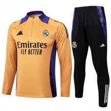 Real Madrid Børn Træningssæt 2024-25 - 1-4 Zip Orange