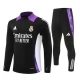 Real Madrid Børn Træningssæt 2024-25 - 1-4 Zip Sort Lilla