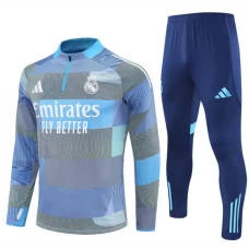 Real Madrid Børn Træningssæt 2025-26 - 1-4 Zip Blå