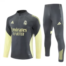 Real Madrid Børn Træningssæt 2025-26 - 1-4 Zip Grå