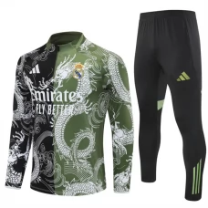Real Madrid Børn Træningssæt 2025-26 - 1-4 Zip Grøn