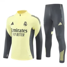 Real Madrid Børn Træningssæt 2025-26 - 1-4 Zip Gul