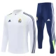 Real Madrid Børn Træningssæt 2025-26 - 1-4 Zip Hvid