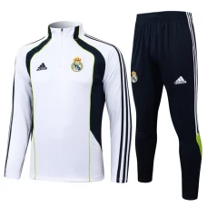 Real Madrid Børn Træningssæt 2025-26 - 1-4 Zip Hvid