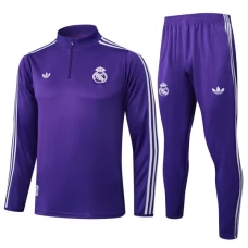 Real Madrid Børn Træningssæt 2025-26 - 1-4 Zip Lilla