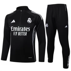Real Madrid Børn Træningssæt 2025-26 - 1-4 Zip Sort